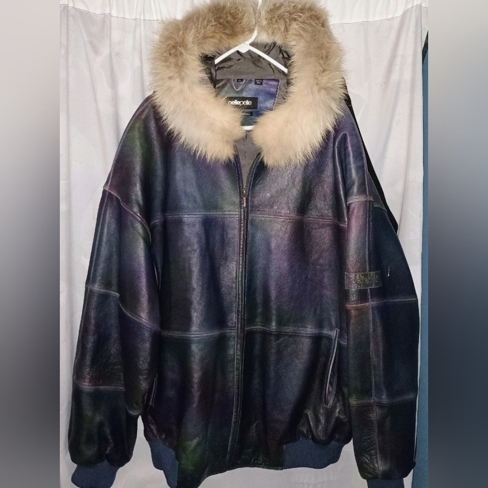 NewVintage Pelle Pelle Iridescent Genuine Coyote Fur Hood Limited Edition 1/40 - Picture 2 of 8